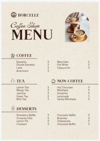 Picture of Menu Design in Nepal - Per page